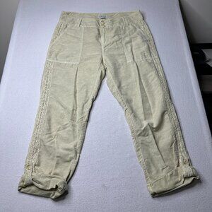 Sundance Womens Linen Blend  Beige Lace Adjustable Legs Boho Beachy Chic Size 10